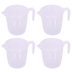 Kuber Industries Bathroom Mug | Plastic Bath Mug for Bathroom | Bath Mug | Mug for Bathroom | Mug for Toilet | Washroom Jug | 111 Bath Mug | 1 LTR | Pack of 4 | Transparent