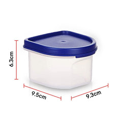 Kuber Industries Storage Utility Container|Plastic Unbreakable Food Storage Jar|Leak Roof,BPA Free Food Kitchen Organizer With Lid,250 ML,Set Of 6 (White) (Pack Of 5)