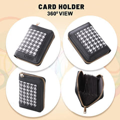 Kuber Industries Card Holder Wallet For Men Women|Debit Credit Card Holder|Wallet For Id, Visiting Card, Buisness Card|Zipper Closure Wallet|White (Pack Of 5)