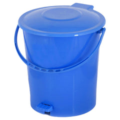 Kuber Industries Pedal Dustbin|Plastic Pedal Dustbin|Kitchen Waste Paper Bin|Dustbin For Bedroom|10 Liter Dustbin (Blue)