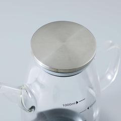 Homestic Water Jug with Lid | 1000ml | Borosolicate Glass Jug, Pitcher | Airtight | BPA Free | Serve Water | Beverages | Iced Tea | Juices | Cocktail | Milk | Chaas | Shakes