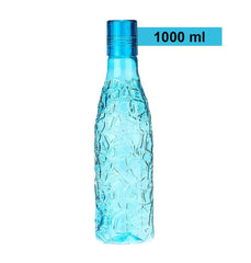 Kuber Industries BPA-Free Plastic Water Bottle|Leak Proof, Firm Grip, 100% Food Grade Plastic Bottles|for Home, Office, & Gym|Unbreakable, Freezer Proof, Fridge Water Bottle|Set of 4|Blue (Pack of 2)