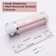 Kuber Industries Pack of 3 Manual Shampoo & Soap Dispenser | Wall Mounted | Soap Dispenser for Kitchen & Bathroom | Refillable, Lightweight & Durable | Easy to Clean |Pink- 250 ml