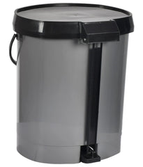 Kuber Industries Multiuses Plastic Pedal Dustbin, Waste Bin, Trash Can With Detachable Bucket, 10 Litre- Pack of 2 (Grey & Brown)-47KM0735
