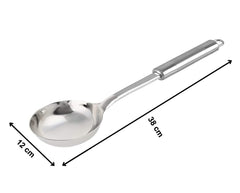 Kuber Industries Stainless Steel Kitchen Utensil, Cookware Set, Kitchen Tool- Set of 2 (Ladle & Solid Turner) (Silver)