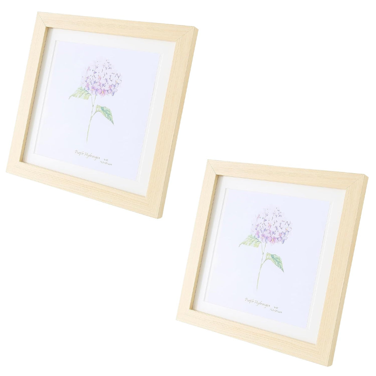 Kuber Industries Photo Frame For Home Décor|Use Horizontal & Vertical|Crystal Clear Glass|Perfect For Home, Office And Shop "23.3x23.3CM"-Pack of 2 (Natural)