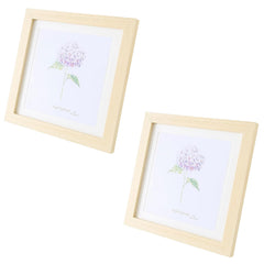 Kuber Industries Photo Frame For Home Décor|Use Horizontal & Vertical|Crystal Clear Glass|Perfect For Home, Office And Shop "23.3x23.3CM"-Pack of 2 (Natural)