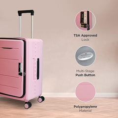 Urbane Home Luggage Bag | Trolley Bags for Travel | Collapsible Luggage Bag | Travelling Bag | Trolley Bags for Suitcase | Lightweight Luggage Bag | 24 Inch | Light Mint
