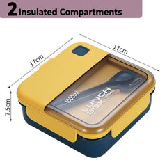 Kuber Industries Insulated Lunch Box for Kids & Adults|Premium Food-Grade PP Plastic|Leakproof & Spill Proof|Dishwasher & Microwave Safe Lunch Box|1000 ML|HX0043127|Green (Pack of 6)