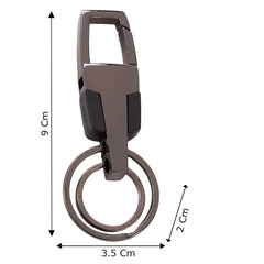 Kuber Industries Keychain/Keyring/Key Tag|Car Key Clip, Key Holder, Key Organizer|Pack of 4| (Grey)