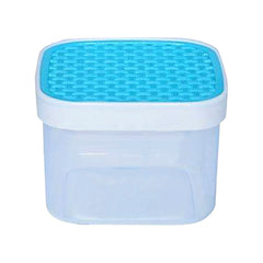 Kuber Industries Check Deisgn Lid Food Grade BPA Free Plastic Kitchen Container Set,1200ml, Set of 12 (Blue)