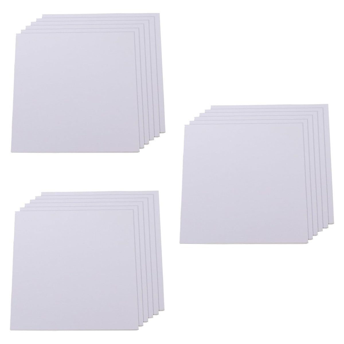 Kuber Industries Blank Cotton Canvas Boards for Painting "10x10" CM Pack of 24 (White)
