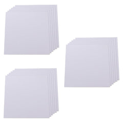 Kuber Industries Blank Cotton Canvas Boards for Painting "30x30" CM Pack of 18 (White)