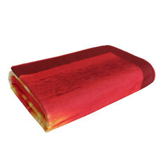 Heart Home Kids Bath Towel|Soft Cotton & Sides Stitched Baby Towel|Microfibered Super Absorbent Sunrise Pattern Towel for Infants,Toddler,55x26 Inch,Pack of 2 (Red)