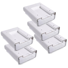 Kuber Industries Bottom Layer Large Drawer Storage Box|Plastic Cabinet Box For Storage|Pack of 5|White