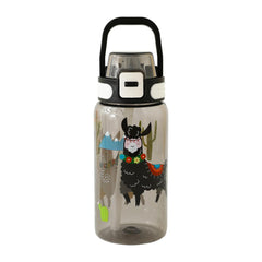 Kuber Industries Pack of 5 Kids Water Bottle With Straw |Sipper Water Bottle For Kids Boys Girls| Water Bottle with Locking Flip Lid | 650 ml | Black | SYZ-7782D