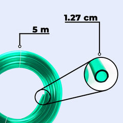 Kuber Industries Multiutility PVC Water Pipe|Multi-Utility Water Pipe for Garden, Car Cleaning & Pet Washing|| 5 Meter|Green |