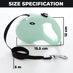 Kuber Industries Retractable Dog Leash|One Button Break with Safety Lock|Automatic & Non-Slip Handle|WINDOG-1092|Soft Padded Handle for Comfort Grip|Pet Training & Walking Accessory|Green (Pack of 6)