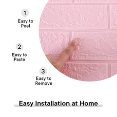 Kuber Industries Foam Brick Pattern 3D Wallpaper for Walls|Soft PE Foam| Easy to Peel, Stick & Remove DIY Wallpaper|Suitable on All Walls|Set of 2 Sheets, 70 cm X 77 cm (Pack of 5)