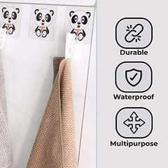 Homestic Pack of 10 Hooks for Wall|Superior Quality ABS|Durable & Rust-Proof|Easy to Install Self Adhesive Hook|Multipurpose Hooks for Bathroom, Kitchen||KR-14|Transparent
