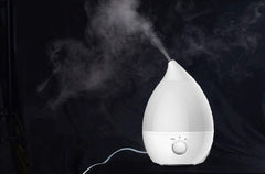 Homestic 2.4L Electric Humidifier for Room Moisture & Aroma Diffuser for Cold and Cough | Drip Shape Humidifier for Living Room & Office Fragrance | Car & Room Freshner Machine | White