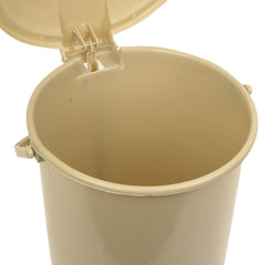 Heart Home Dustbin|Plastic Swinging Lid Dustbin|Pedal Dustbin with Lid|Dustbin for Kitchen|Wet & Dry Waste Pedal Dustbins|Trash Can|10 LTR|Beige