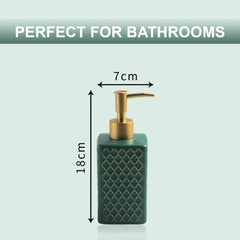 Homestic Liquid Soap Dispenser | Handwash Soap Dispenser | Soap Dispenser for Wash Basin | Shampoo Dispenser Bottle | Bathroom Dispenser Bottle | 360 ML | Green