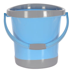 Kuber Industries Bucket Set for Bathroom|Unbreakable Plastic Bucket|Pocha Bucket Capicity 18 litre|Pack of 2 (Grey & Blue)