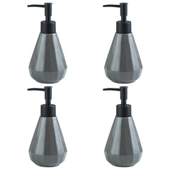 Kuber Industries Liquid Soap Dispenser | Handwash Soap Dispenser | Soap Dispenser for Wash Basin | Shampoo Dispenser Bottle | Bathroom Dispenser Bottle | Pack of 4 | 250 ml | Gray