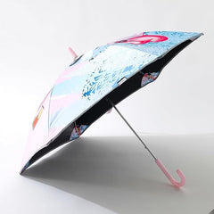 Kuber Industries Disney Mickey Mouse Print Umbrella For Kids|Automatic Umbrella For Rain-Pack of 4 (Multi)