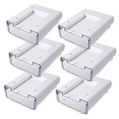 Kuber Industries Bottom Layer Large Drawer Storage Box|Plastic Cabinet Box For Storage|Pack of 6|White