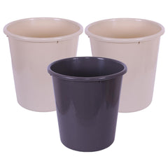Heart Home Dustbin | Open Dustbin | Plastic Garbage Dustbin | Dustbin For Kitchen | Dustbin For Bathroom | Office Dustbin | Plain Sada Dustbin | 7 LTR | 066 | Pack of 3 | Multi