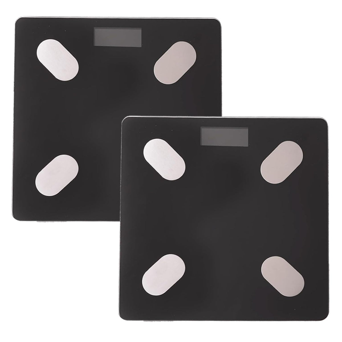 Kuber Industries Weighing Scale armoured glass|Weight Machine For Body Weight|Capicity "180" KG-Pack of 2 (Black)
