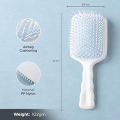 Kuber Industries Hair Brush | Bristles Brush | Hair Brush with Paddle | Detangles Hair Brush | Suitable For All Hair Types | Hair Brush Styling Hair | Pack of 3 | XH45BLE | Blue