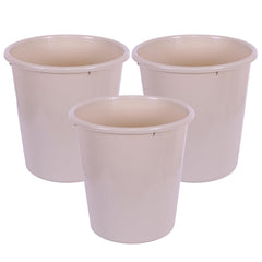 Heart Home Plastic Open Dustbin, Trash Bin, Garbage Bin, Waste Bin, 5Ltr.- Pack of 4 (Black & Pink)-47HH01068