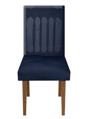 Kuber Industries Elastic Stretchable Polyster Chair Cover for Home, Office, Hotels, Wedding Banquet- Pack of 6 (Blue)-50KM0981