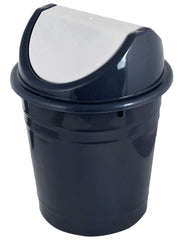 Kuber Industries Plastic Dustbin/Wastebin With Swing Lid, 10 Liter- Pack of 2 (Black & Pink)-47KM0893