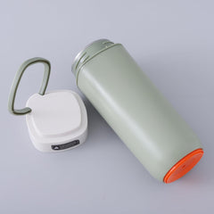 Urbane Home Anti-Fall Insulated Coffee Tumbler with Suction Bottom | Leak-Proof Stainless Steel Tumbler | Coffee Tumbler with Lid and Handle | 480 ML | Green