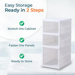 Kuber Industries 3 Layer Shoe Box for Storage|Multi-Purpose Plastic Shoe Rack|Installation Free Shoe Organizer|Pack of 3|White|