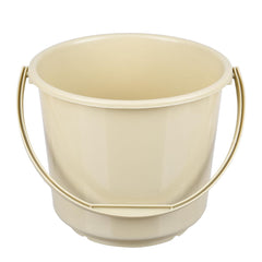 Kuber Industries Bucket | Plastic Bucket for Mopping | Bucket for Cleaning | Storage Container Bucket | Water Storage Bucket | Bathroom Bucket | Plain Bucket | 5 LTR | Beige