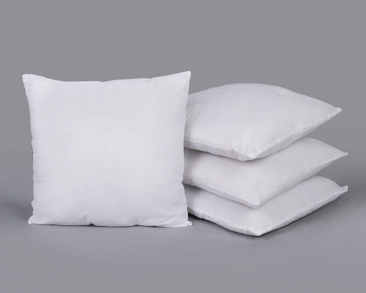Kuber Industries Microfibre 4 Pieces Cushion Filler Set 16"X16" (White) - Ctktc40736