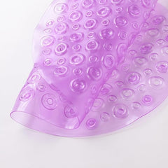 Kuber Industries Bath Mat | PVC Bathroom Mat | Shower Bath Mat | Floor Tub Mat | Bathroom Oval Mud Mat | Anti-Skid Shower Bathroom Mat | Q-01B | Purple