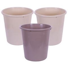 Heart Home Dustbin | Open Dustbin | Plastic Garbage Dustbin | Dustbin For Kitchen | Dustbin For Bathroom | Office Dustbin | Plain Sada Dustbin | 13 LTR | Pack of 3 | Multi