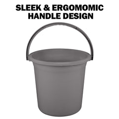 Kuber Industries Bucket | Plastic Bucket for Bathroom | Strong Bathroom Bucket | Bucket for Bathing | Water Storage Bucket | Bathroom Bucket | Plain Bucket | 18 LTR | Gray
