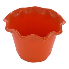 Kuber Industries Blossom Flower Pot|Durable Plastic Flower Pots|Planters for Home D cor|Garden|Living Room|Balcony|Pack of 2 (Orange & Yellow)