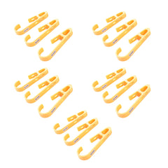 Kuber Industries Multipurpose Bar Hooks & Pins for Laundry, Kitchen, & Wardrobe| ABS|Durable, Strong Grip|Easy to Use | Pack of 15 |Yellow