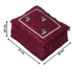 Heart Home Multipurpose Organizer Bag, Travel Toiletry Bag, Cosmetic Bag, Under Garments Bag, Shaving Bag For Men & Women (Purple)-HS_38_HEARTH21245