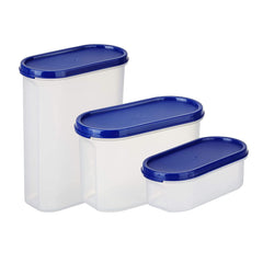 Homestic Container for Kitchen Storage Set| Airtight Container, Multipurpose | Plastic Container Set of 3 | For Dry & Wet Food | 500 ml,1200 ml,2000 ml (Small-Medium-Large)