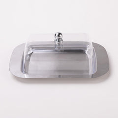 Kuber Industries Pack of 3 Butter Box Container | Steel Butter Dish Box | Cheese Storage Keeper Tray | Butter Keeper Container | Butter Storage Container Tray | Butter Tray | 11008-D | Silver