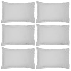 Kuber Industries Breathable & Soft Cotton Pillow Cover for Sofa, Couch, Bed - 29x20 Inch, Set of 6 (White)